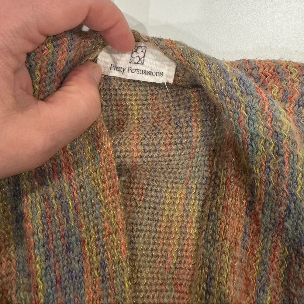 2/$20 Pretty Persuasions fringed shawl one size colorful - Picture 3 of 6